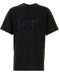 KENZO - Signature Logo-Embroidered T-Shirt - Lyst