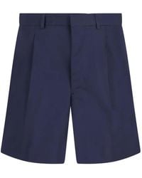 Prada - Pleated Cotton Cropped Trousers - Lyst