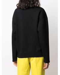 Nina Ricci Floral-print Sweatshirt - Black