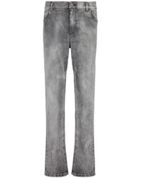 Balmain - Straight Cotton Mid-Rise Jeans - Lyst