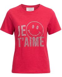 Cinq À Sept - Crystal-Embellished Smiley T-Shirt - Lyst