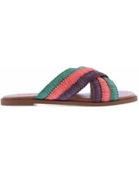 Inuovo - Woven Crossover-Strap Sandals - Lyst