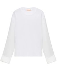 Marni - Cotton T-Shirt With Shirt Sleeves - Lyst