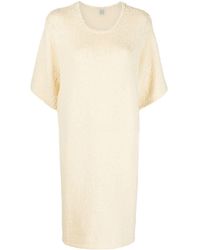 Totême - Textured Knitted T-shirt Dress - Lyst