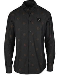 Philipp Plein - Striped Skull-Print Shirt - Lyst