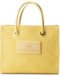 Elisabetta Franchi - Small Woven-Jacquard Tote Bag - Lyst