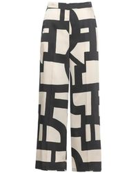 Emme - Emmalbero Geometric-Print Trousers - Lyst