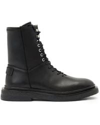 AllSaints - Escher Lace-Up Zip Combat Boots - Lyst