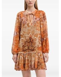 Desigual - Robe Mi-Longue À Col Noué - Lyst