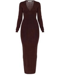 Entire studios - V-Neck Long-Sleeve Midi Dress - Lyst