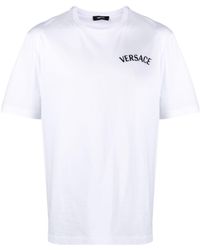 Versace - T-Shirt mit Milano-Stickerei - Lyst