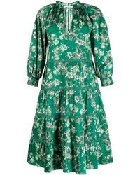 Alice + Olivia - Layla Floral-print Tiered Dress - Lyst