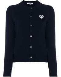 COMME DES GARÇONS PLAY - Embroidered Heart Cardigan - Lyst