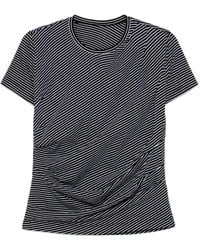 JNBY - Striped Pleated T-Shirt - Lyst