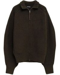 Jacquemus - Zippered Merino Wool Sweater - Lyst