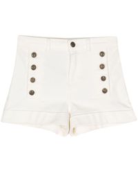 Twin Set - Shorts Met Knoopdetail - Lyst