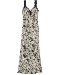 Claudie Pierlot - Lace-Trim Midi Dress - Lyst