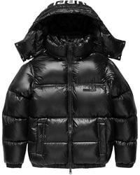 Purple Brand - Nylon Snap Off Hood Puffer Jacket Jet - Lyst