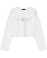 Versace - 1978 Re-edition Logo Cropped Sweatshirt - Lyst