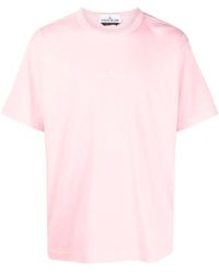Stone Island - Embroidered-Logo T-Shirt - Lyst