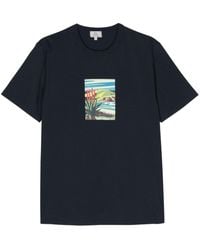 Woolrich - T-shirt in cotone con stampa paesaggio - Lyst
