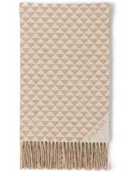 Prada - Symbole Double Wool And Cashmere Scarf - Lyst