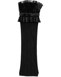 L'idée - Ruffled Pleated Midi Dress - Lyst