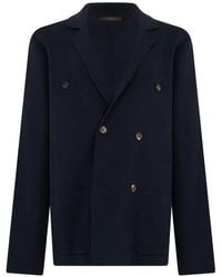 Slowear - Double-Breasted Knitted Blazer - Lyst