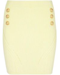 Balmain - Mini-Rok Met Geribbeld Detail - Lyst