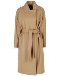 Fay - Belted Single-Breasted Coat - Lyst
