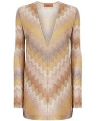 Missoni - V-Neck Mini Dress - Lyst