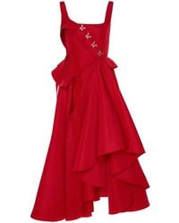 McQueen - Hook-Embellished Drape Dress - Lyst