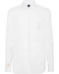 Billionaire - Camisa con monograma bordado - Lyst