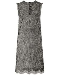 Dolce & Gabbana - Lamé Lace Mini Dress - Lyst