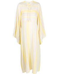 Bambah - Striped Tie-Fastening Kaftan Dress - Lyst