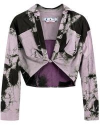 Off-White c/o Virgil Abloh - Tie-Dye Twist-Front Blouse - Lyst