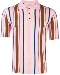 Wales Bonner - Optimist Striped Cotton Polo Shirt - Lyst