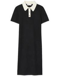 Tory Burch - Wool Scalloped Polo Dress - Lyst