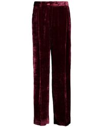 La DoubleJ - Velvet-Texture Trousers - Lyst