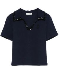 Sandro - Pearl Polo Collar - Lyst