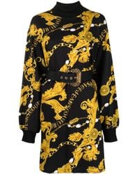 Versace - Robe courte à imprimé Chain Couture - Lyst