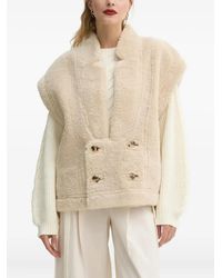 Munthe - Double-Breasted Faux-Shearling Vest - Lyst