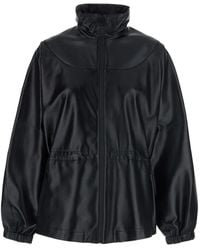 Givenchy - Chaqueta Holgada Con Cinturilla Elástica De Piel - Lyst