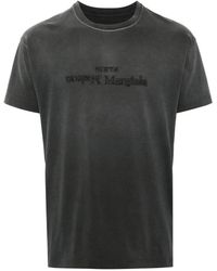 Maison Margiela - Katoenen T-Shirt Met Logoprint - Lyst