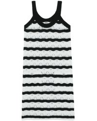 SJYP - Crochet-knit Striped Minidress - Lyst
