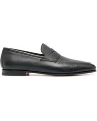 Santoni - Penny-Loafer Aus Leder - Lyst