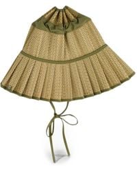 Lorna Murray - Capri Pleated Grass-Fibre Sun Hat - Lyst