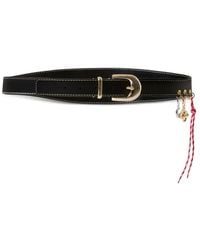 Claudie Pierlot - Leather Eyelet Belt With Charms - Lyst