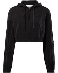 Reebok - Hooded Cropped Track Jacket - Lyst