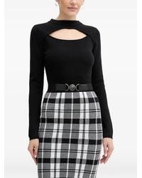 Guess - Cutout Plaid Mini Dress - Lyst